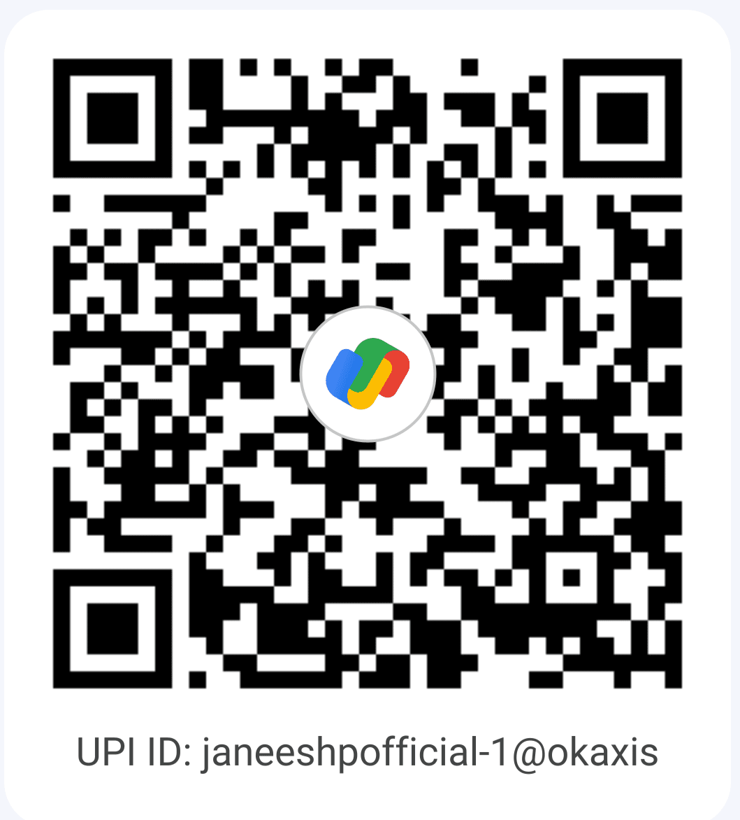 Google Pay QR code — UPI ID janeeshpofficial-1@okaxis